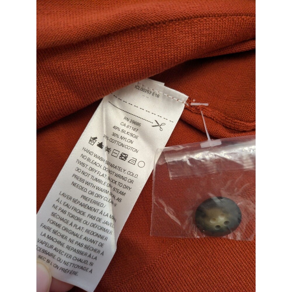 Pendleton Womens Silk Colby Cardigan Button Front Pockets Mid Weight Large NWOT - Picture 7 of 9
